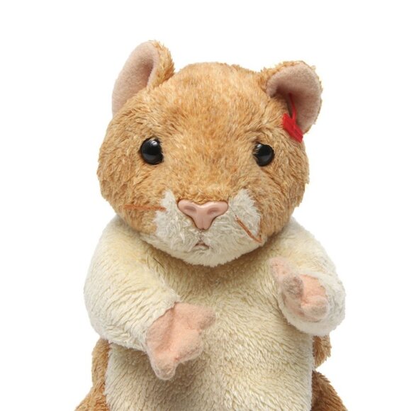 Vintage PELLET 2000 TY Beanie Baby Hamster Rodent Beige White Collectable Stuffy - Picture 5 of 10